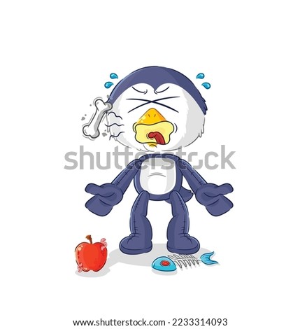 the penguin burp mascot. cartoon vector