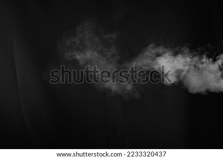 White smoke over black background for overlay