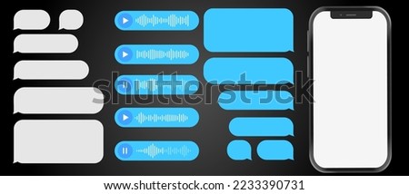 Vector blank templates for the message. A design element for your text and images for correspondence Royalty-Free Stock Photo #2233390731