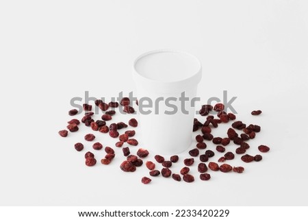white cartoon cups with white background