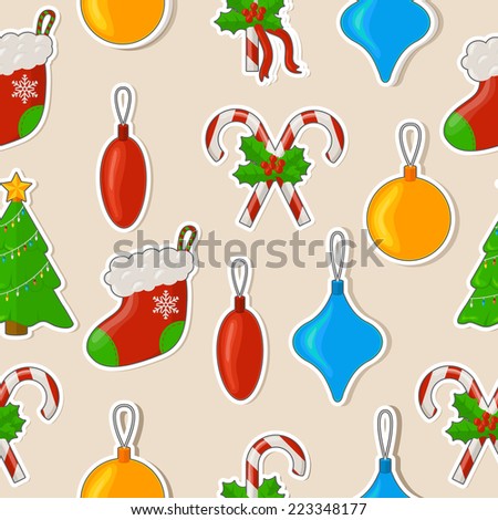  merry christmas and happy new year seamless pattern cards set concepts. Vector Illustration design