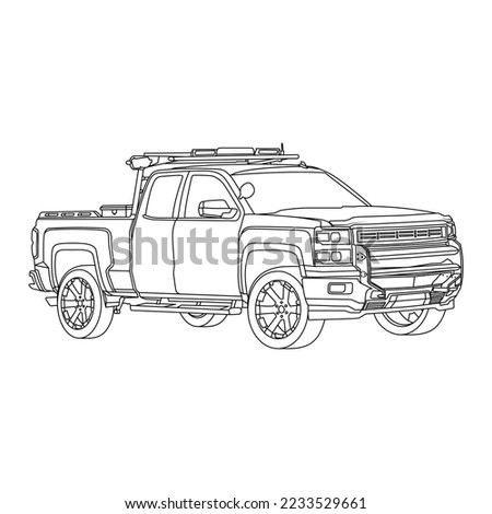 Firefighter Car Graphic Vector Illustration