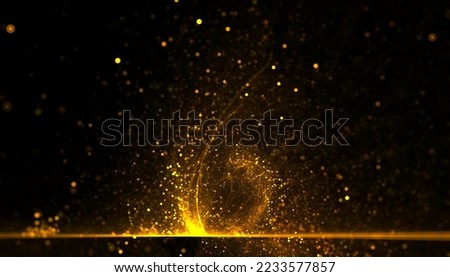 golden sparkle burst energy sparke glitter background design Royalty-Free Stock Photo #2233577857