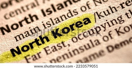 photo of the words north korea