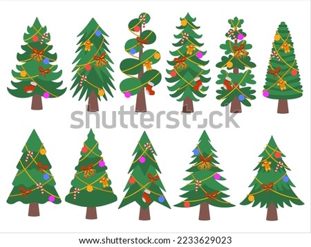 Christmas Pine Tree with Ornaments