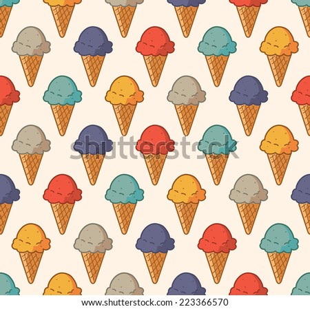 vintage ice cream pattern