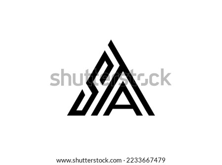 logo letter initial STA initial company icon business logo background illustration Royalty-Free Stock Photo #2233667479
