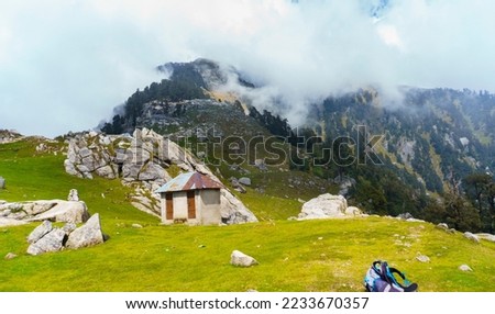 Triund Hill, Indrahar Pass Trail, Dauladhar Range, Himachal Pradesh, India Royalty-Free Stock Photo #2233670357