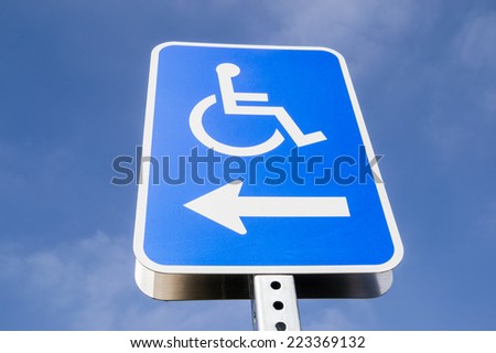 The disabled street sign.