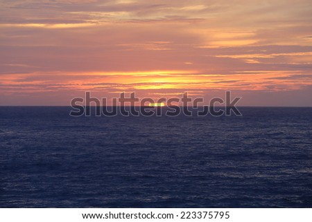 Sunset in the sea 