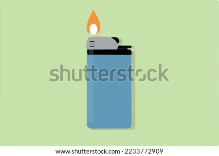 lighter vector blue colored fire