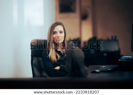 
Confident Bossy Manager with her Feet on the Desk. Unmotivated office employee with quiet quitting attitude
 Royalty-Free Stock Photo #2233818207