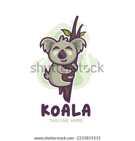 Koala Cute Logo Vector Template