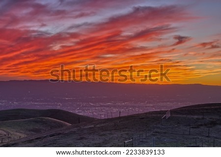 San Jose Landscape During Cloudy Sunset