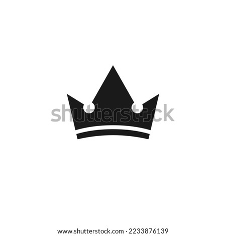Crown symbol icon vector on white background.