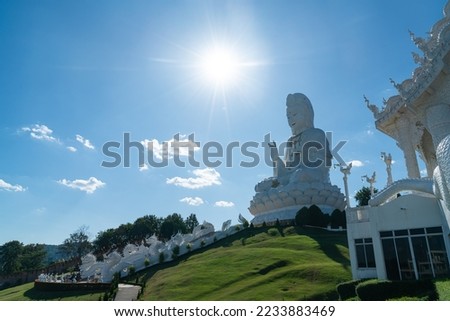 beautiful architecture Wat Huay Pla Kang in Chiang Rai, Thailand