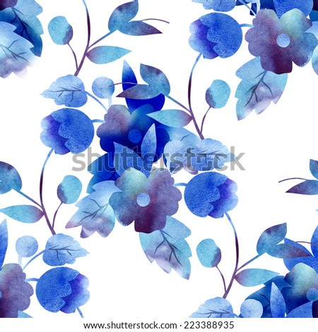 Decorative flower seamless pattern 