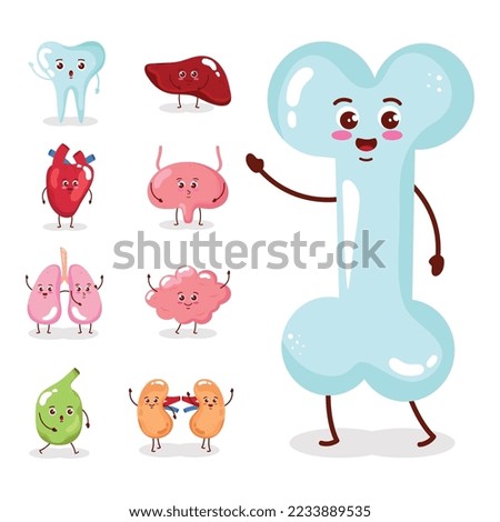 nine cute organs humans icons