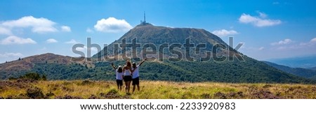 Family tourism in Auvergne in France- Puy de Dome Royalty-Free Stock Photo #2233920983