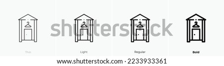 dressing room icon. Thin, Light Regular And Bold style design isolated on white background Royalty-Free Stock Photo #2233933361