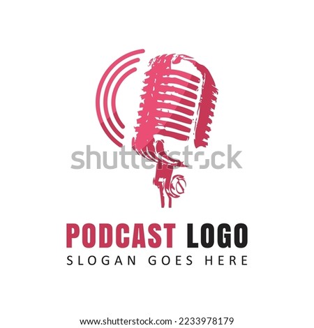 speech logo creative vector. Mic icon logo for music, sound, icon, vintage and business company