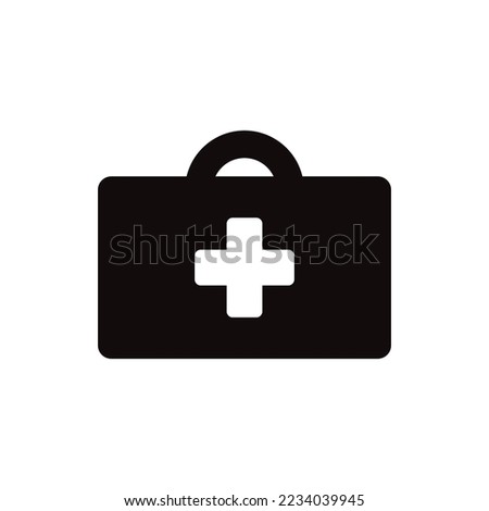 First aid kit vector icon. Medical hospital first aid kit flat sign design. EPS 10 first aid kit symbol pictogram