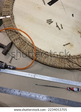 Tools for workshop, making table weaving
