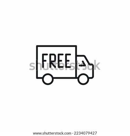 Free Delivery Truck Courier icon