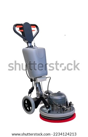 Cleaning floor machine isolated on white background