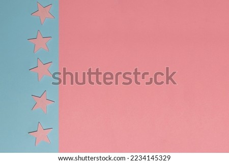 Pink and blue background with stars