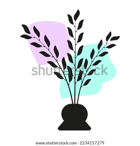 pot stain. Hand drawn line element. Infographic element. Vector illustration. stock image.