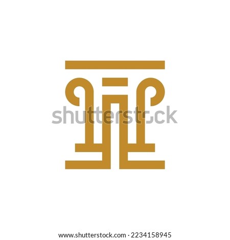 pillar law firm logo design vector sign