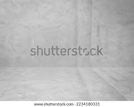 empty room with concrete wall, white background
