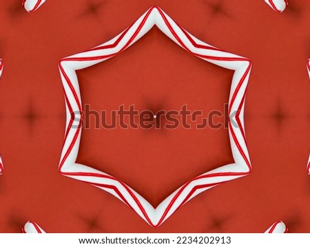 Brown kaleidoscope background with abstract christmas ornament pattern