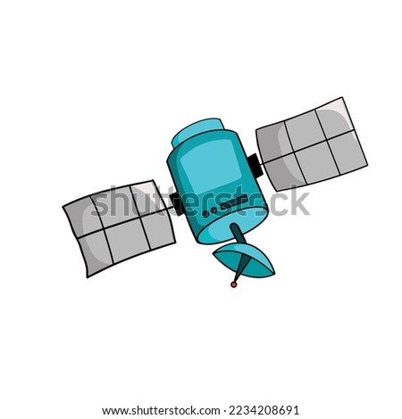 new space clipart with smooth colour, alien, planet, comet, space icons
