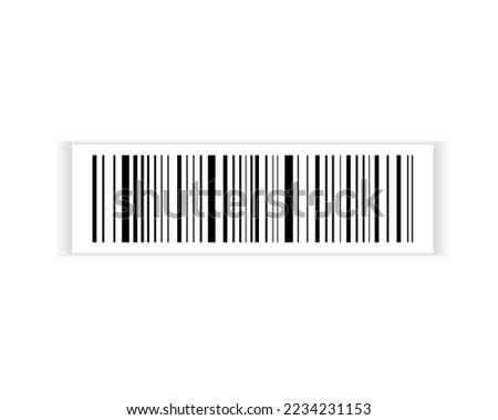 Dummy barcode label design vector template, simple and retail pricing barcode labeling sticker. Industrial fake barcode, dummy product barcode icon, symbol, banner design template