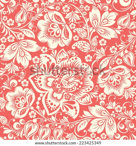 Vector Abstract Elegance Seamless pattern with floral background
