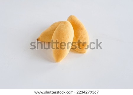 Mini cheese buns, isolated white background
