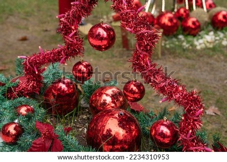 Christmas Decorations Background Photo, Uskudar Istanbul, Turkey