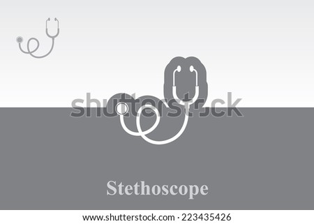 icon of stethoscope. Eps-10.