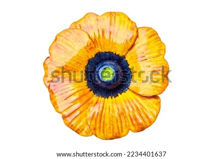 Beautiful ceramic flower replicas. Released for picture montages. (Poppy imitation).