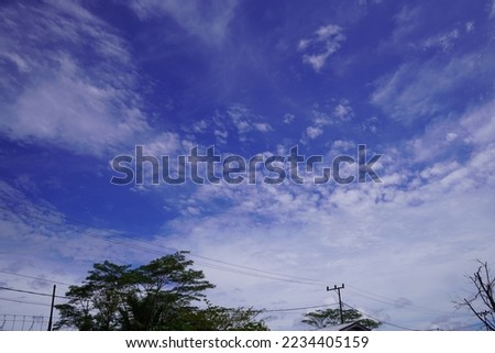 blue sky in the beautiful daylight of the city of Sampit, Indonesia