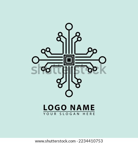 abstract vector network technology logo icon. vector graphic simple elegant flat illustration. great for technology, connections, internet, etc.
