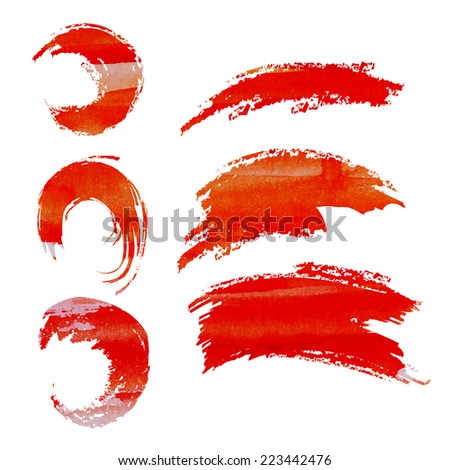 watercolor vector paint splat in red