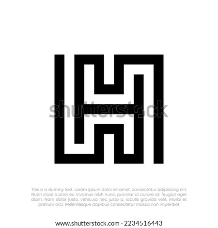 Initial letter H logo design vector