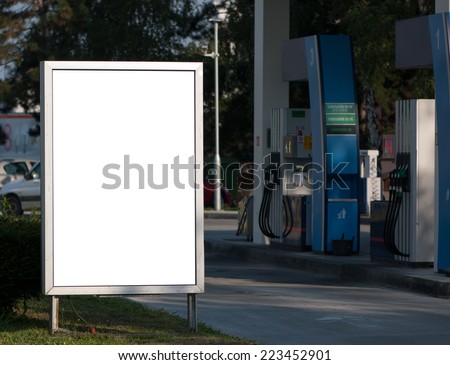 Billboard on gas station in Zagreb