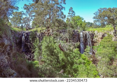 waterfall in the forest at Sailors Falls near Daylesford Royalty-Free Stock Photo #2234530473