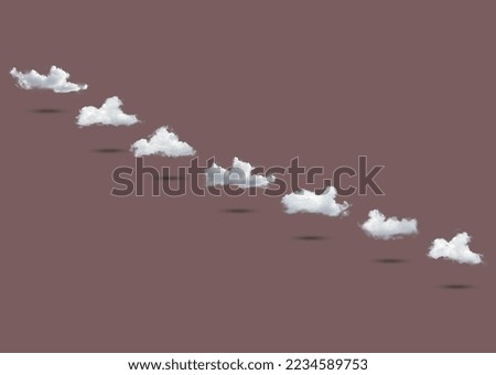 abstract group of clouds on pastel background