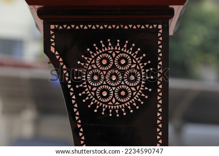 The Old carving wood ornament of flower pattern style