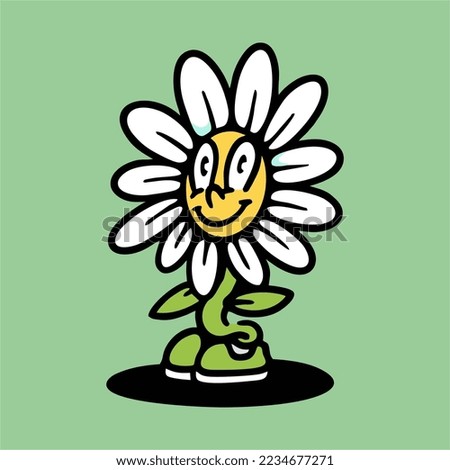 vector illustration flower shasta daisy. Can be used as Logo, Brands, Mascots, tshirt, sticker,patch and Tattoo design.